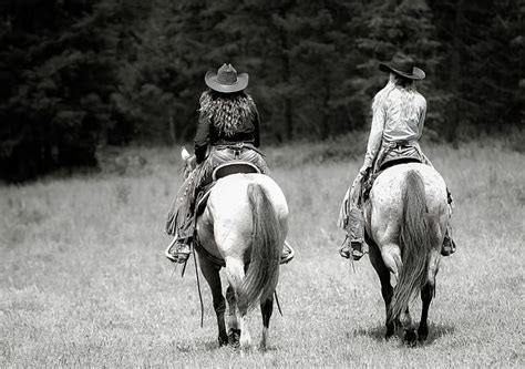 Cowgirls Ride By Athena Mckinzie Black And White Photography For Sale Western Art