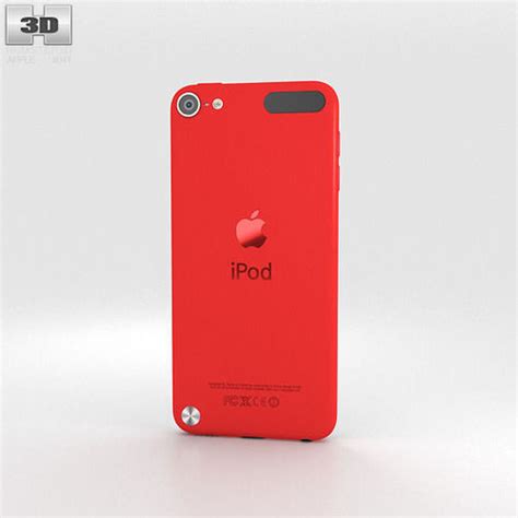 Apple Ipod Touch Red 3d Model Max Obj 3ds Fbx C4d Lwo Lw Lws