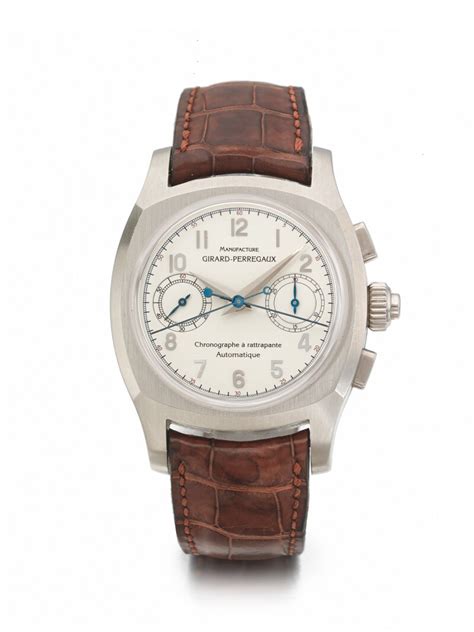 girard perregaux a white gold automatic split seconds chronograph wristwatch with registers