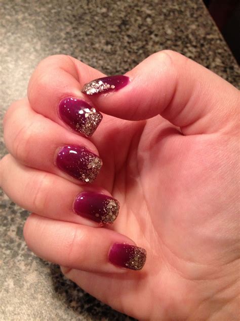 These ideas with gold and lace decor are not very daring but still special. Plum and gold | Beautiful nails, Nails, My wedding