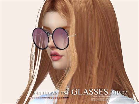 S Club Ts4 Wm Glasses 201902 Sims 4 Round Sunglass Women Sims
