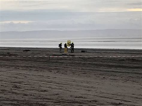 Emergency Services Cordon Off Brean Beach To Investigate Hazardous