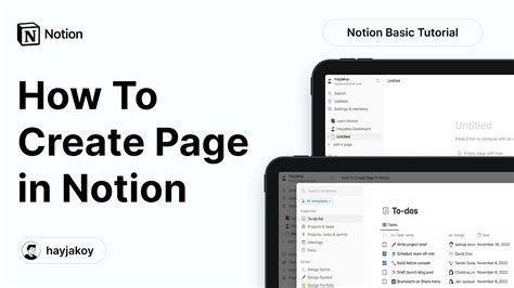 Notion Basic Tutorial How To Create Page In Notion Youtube