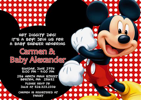 Glamorous free printable disney baby shower | free printable birthday throughout inspirational mickey mouse baby shower invitations thanks for visiting my blog, article above (inspirational mickey mouse baby shower invitations) published by gayle ward at december, 20 2018. Mickey Mouse baby shower personalized invitation or ...