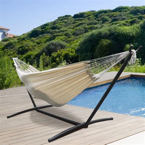 Doolittle Double Canvas Classic Hammock With Stand Hammock Stand