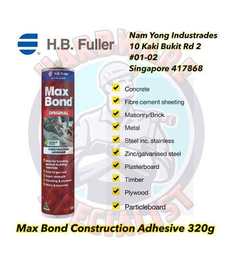Hb Fuller Max Bond Original Construction Adhesive 320g Hardware Specialist