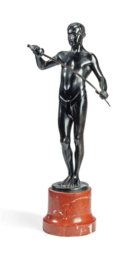 An H Muller Patinated Bronze Figure