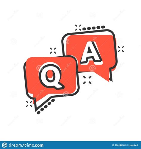Question And Answer Icon In Comic Style Discussion Speech Bubble