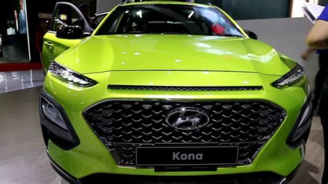 New Hyundai Kona 2019 Acid Yellow Colour Exterior And Interior Youtube