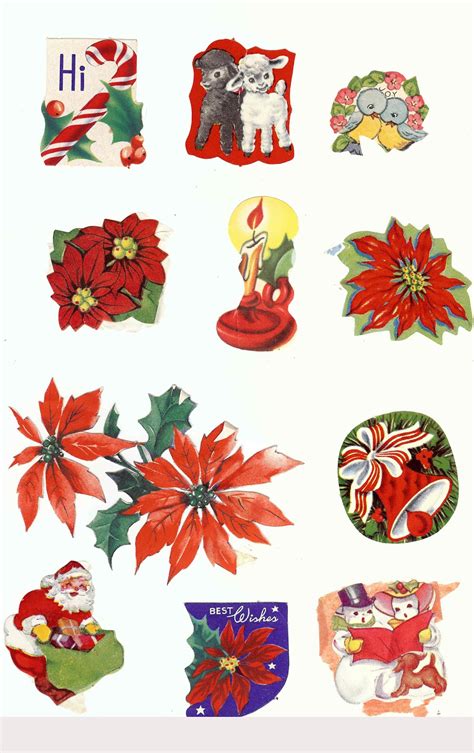 Black Lip Gloss Coven Blog Vintage Christmas Stickers