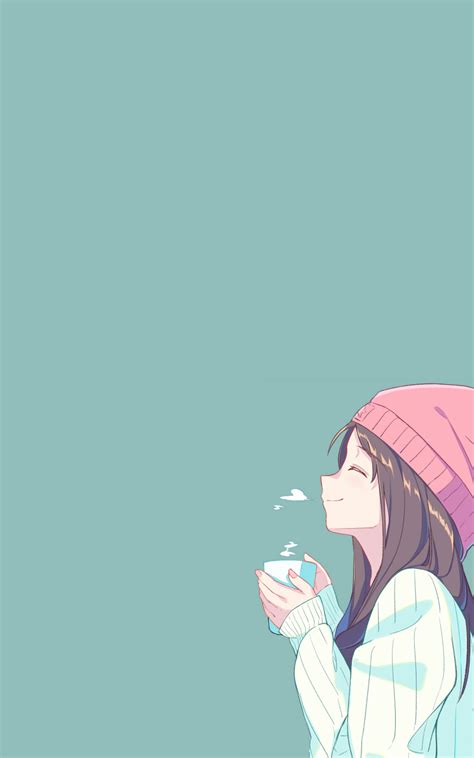 Download 800x1280 Cute Anime Girl Smiling Profile View