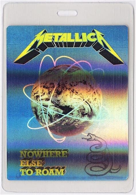 Metallica Nowhere Else To Roam Concert Tour Foil Laminated