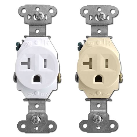 Round Outlets And Single Receptacles 15a And 20a Sockets