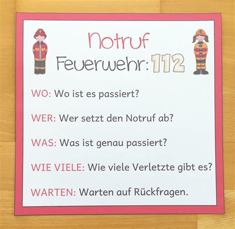 Notruf absetzen in der Grundschule | Erste hilfe kinder, Grundschule, W