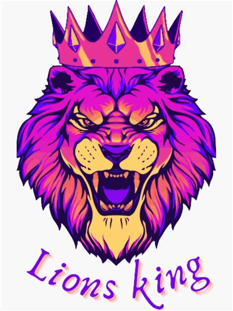 king of the jungle sticker for sale by mohamedart1 redbubble