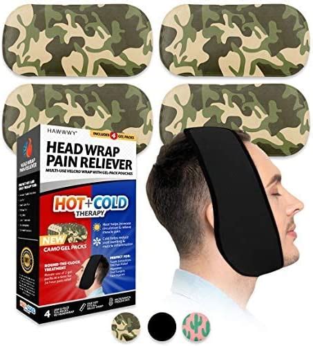 Buy Hay Head Wrap Pain Reliever 1 Wrap 4 Reusable Hot Cold Gel