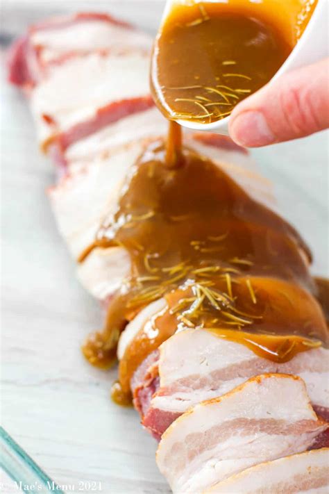 Turn instant pot to saute. Maple Bacon Wrapped Pork Tenderloin - Mae's Menu