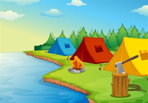 Camping Scene Clip Art