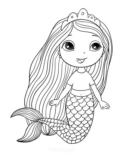 Mermaid Coloring Pages Free Printable Pdfs Mermaid Coloring Book