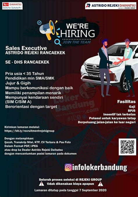 We've put together some additional information that. Lowongan Kerja Sales Executive Astrindo Rejeki Daihatsu Bandung Agustus 2020 - Info Loker ...