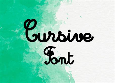 Cursive Font Free Dafont Free