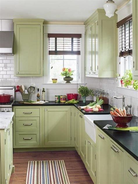 Green Kitchen Cabinet Colors Image To U
