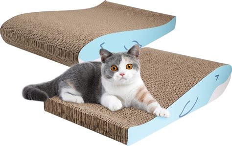 Comsaf Durable Cat Scratcher Cardboard Inclined Kitty Scratching