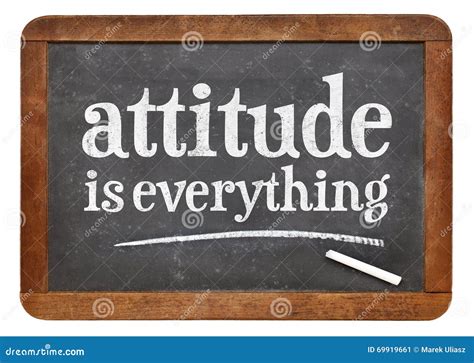 Attitude Is Everything Blackboard Sign Stock Image Image Of Banner