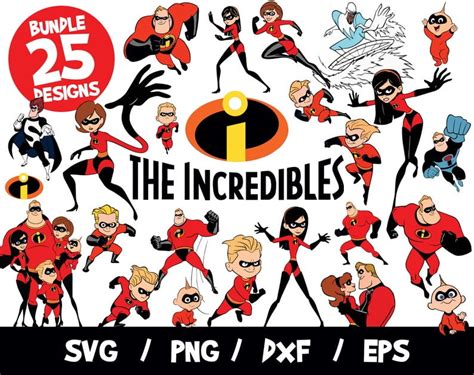 The Incredibles Svg Bundle The Incredibles Bundle Svg Disney Svg Incredibles Cricut