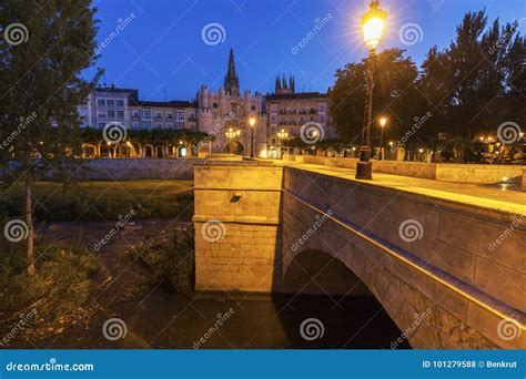Arco De Santa Maria In Burgos Stock Photo Image Of Santa Lights