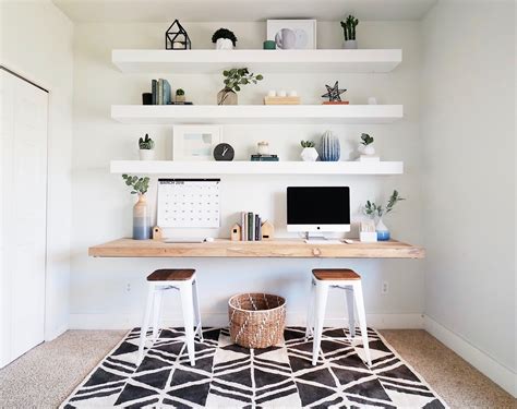 20 Floating Shelves Above Desk