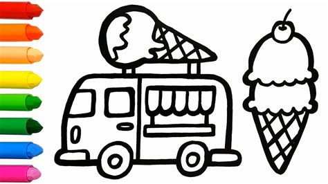 Ice Cream Truck Printable Coloring Page - Printable Word Searches