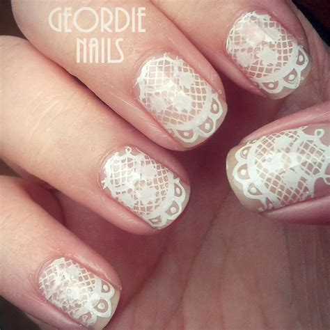 geordie nails french lace manicure