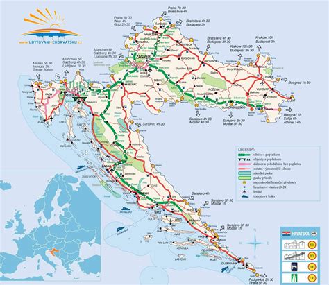 Tra i luoghi da non perdere ci sono il parco. CROAZIA MAPPA DETTAGLIATA - Wroc?awski Informator ...