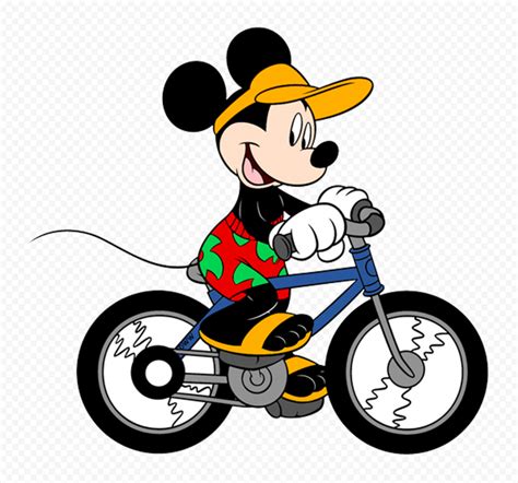 Mickey Mouse Riding A Bike Side View Hd Png Citypng