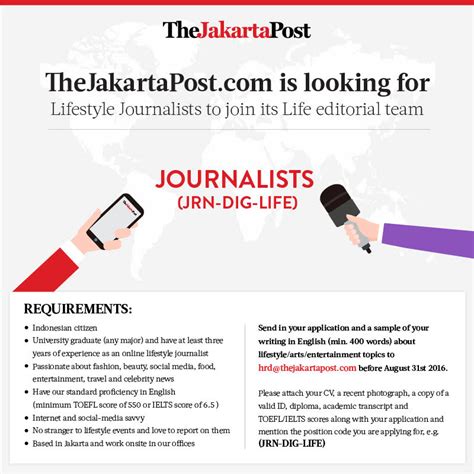 Here are a few to keep. Journalist Job Vacancy - The Cover Letter For Teacher