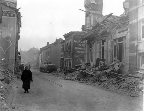 Bomb Damage In Bastogne Belgium The Allied Race To Victory World
