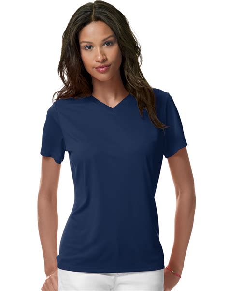 Maybe you would like to learn more about one of these? Hanes Women`s Cool DRI® V-Neck T-Shirt
