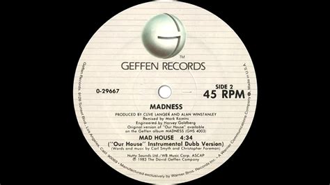 Madness Our House Instrumental Dubb Version 1983 Youtube