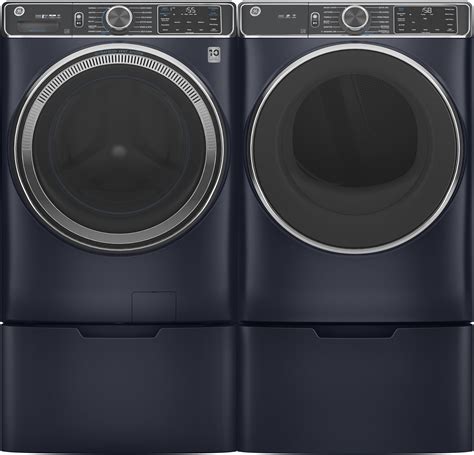 Ge Gewadrers8502 Side By Side On Pedestals Washer And Dryer Set With