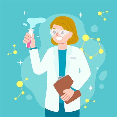 Ilustra O Com Cientista De Mulher Vetor Gr Tis