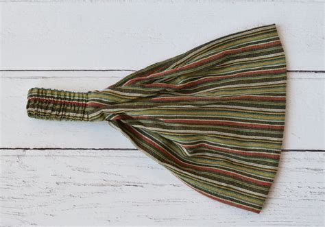 Headband Green Striped Nepalese Bandana Fair Trade Stirnband Etsy