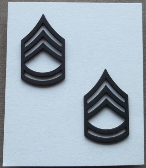 Us Army Subdued Collar Rank Insignia Sergeant First Class E 7 Ebay