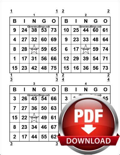 Choisissez Un Modèle De Carte Bingo Imprimez Le Nombre De Cartes Que