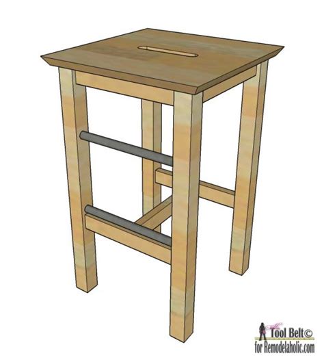 There are 1760 wood stool seat for sale on etsy, and they cost $81.63 on average. Remodelaholic | DIY Bar Stools with Metal Bar Accents