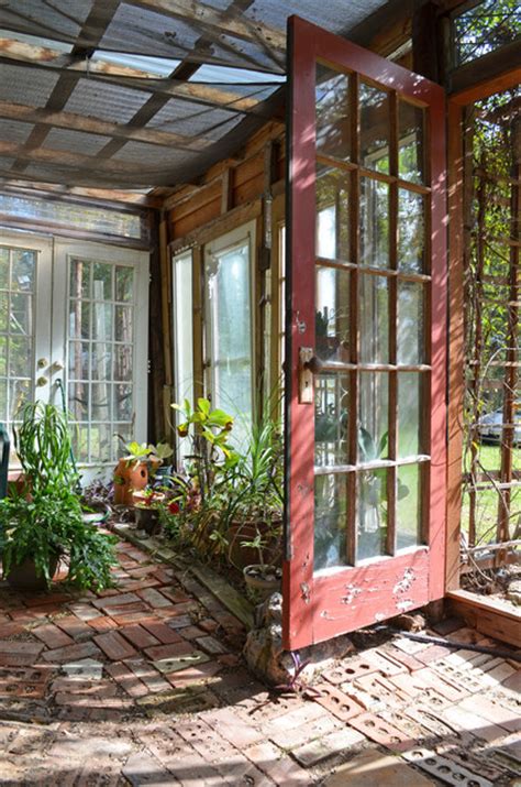 Recycled Greenhouse In Piny Woods Of Texas Eclectic Garage And Shed