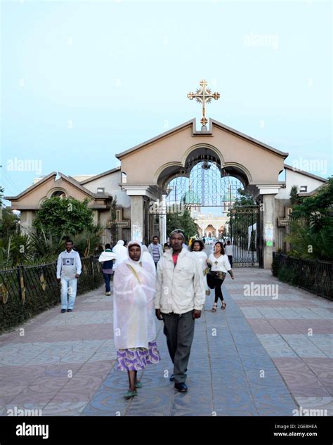 Bole Medhanialem Church In Addis Ababa Stock Photo Alamy