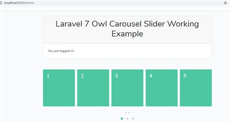 Laravel Owl Carousel Slider Working Example