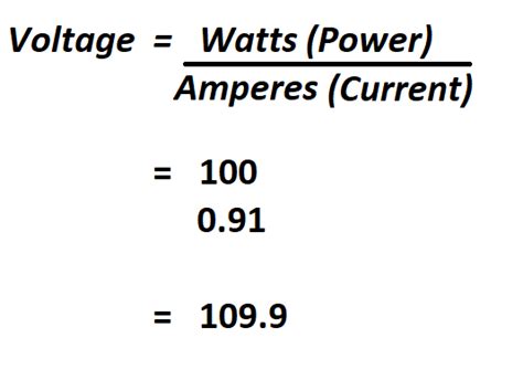 How To Calculate Voltage From Watts