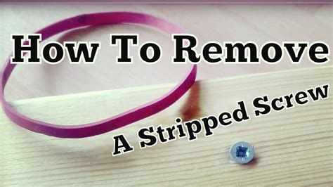 Did you a strip a torx or allen head bolt and don't know how to get it out? How To Remove a Stripped Screw - Lifehack - YouTube